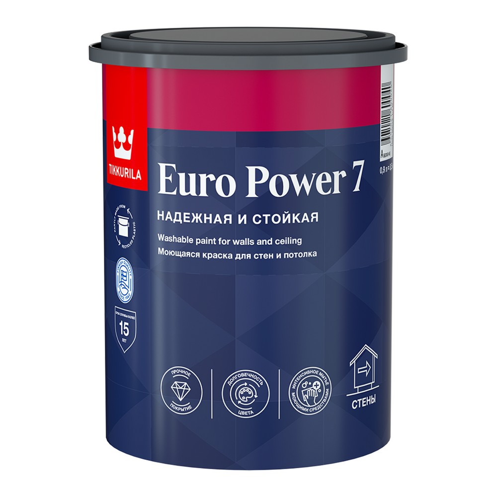 Краска интерьерная TIKKURILA EURO SMART 2 A гл/мат 2,7л - купить по цене 1  959 ₽ в ДоброСтрой Липецк